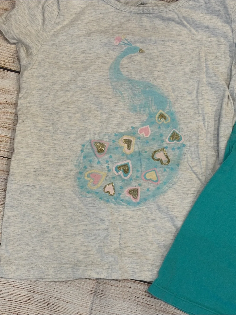 Carter's Seahorse and Peacock t-shirt bundle - Girls